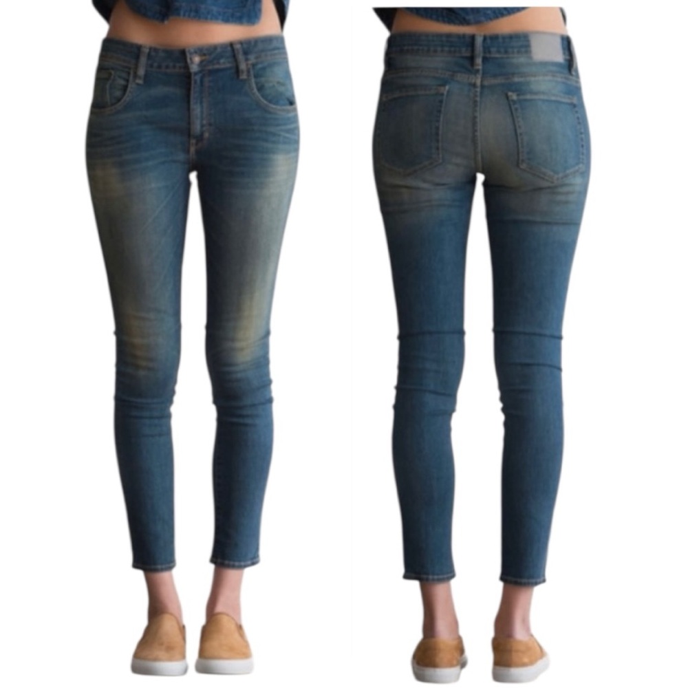 NWT 6397 Mini Skinny Dirty Faded Jeans Size 26